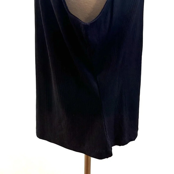 NWT INTEMPO Women Sleeveless Pullover Mock Neck Ribbed Keyhole Black Shirt Sz 2X - Picture 8 of 15